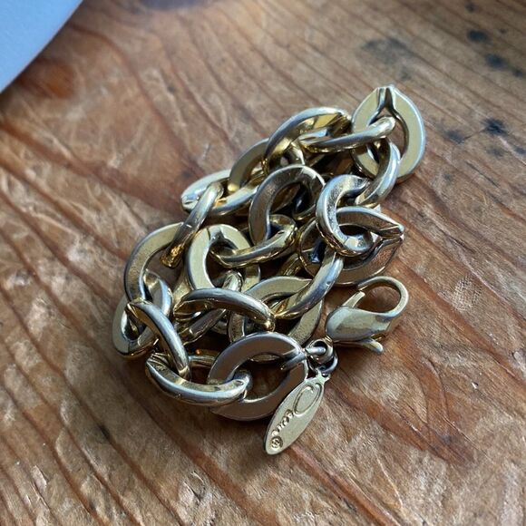 💛 Vintage Oscar De La Renta Gold Plated Cable Bracelet - Picture 5 of 5